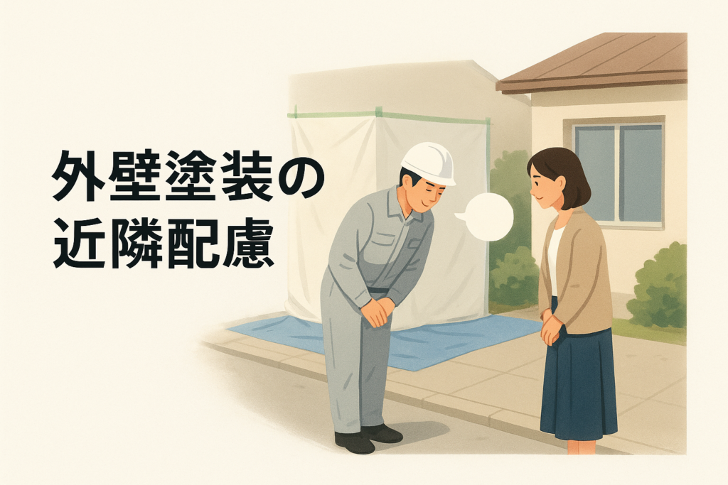 Hero image for article: 外壁塗装の近隣配慮：挨拶・クレーム対応を業者視点で解説【2026年版】
