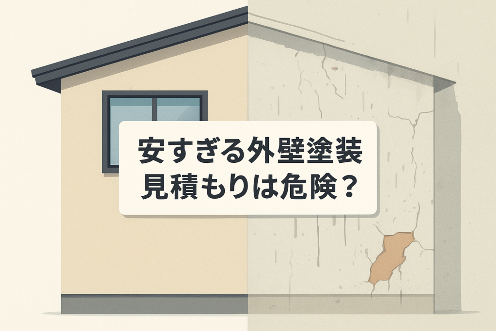 Hero image for article: 安すぎる外壁塗装見積もりは危険？長持ちする塗装と手抜き工事の決定的な違い【2026年版】